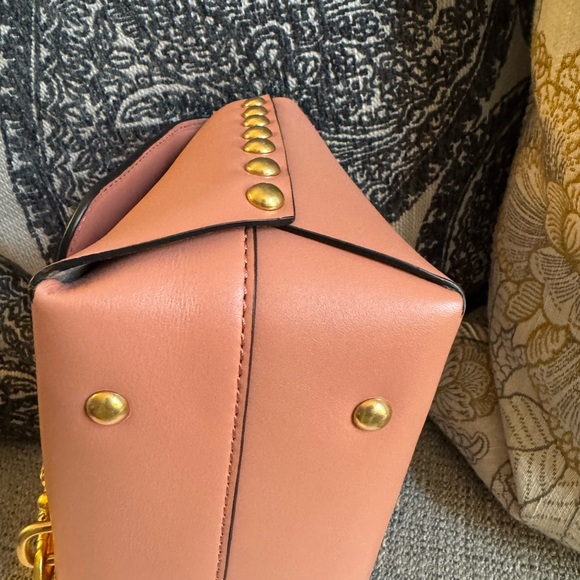 Rebecca Minkoff Blythe Medium Floral Flap Crossbody - Dusty Peach - Picture 10 of 10